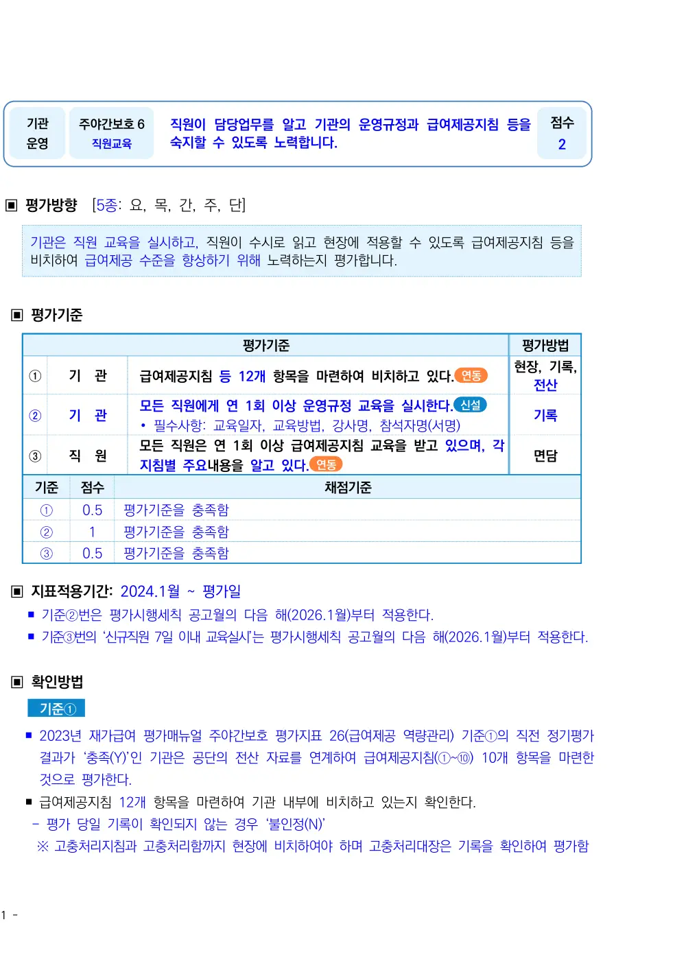 2026년 주야간보호 평가매뉴얼 원본 쪽 1/3