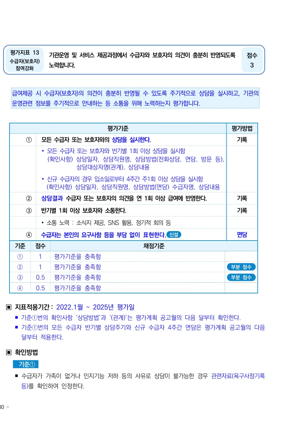 2025년 시설급여(노인요양공동생활가정) 평가매뉴얼 원본 쪽 1/3