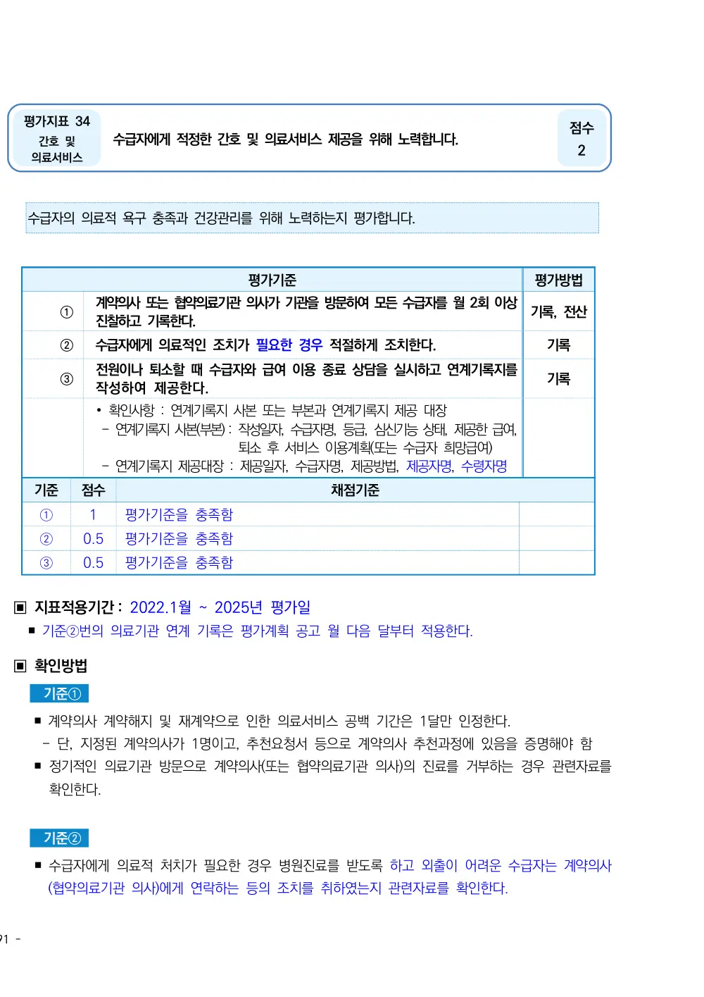 2025년 시설급여(노인요양공동생활가정) 평가매뉴얼 원본 쪽 1/4