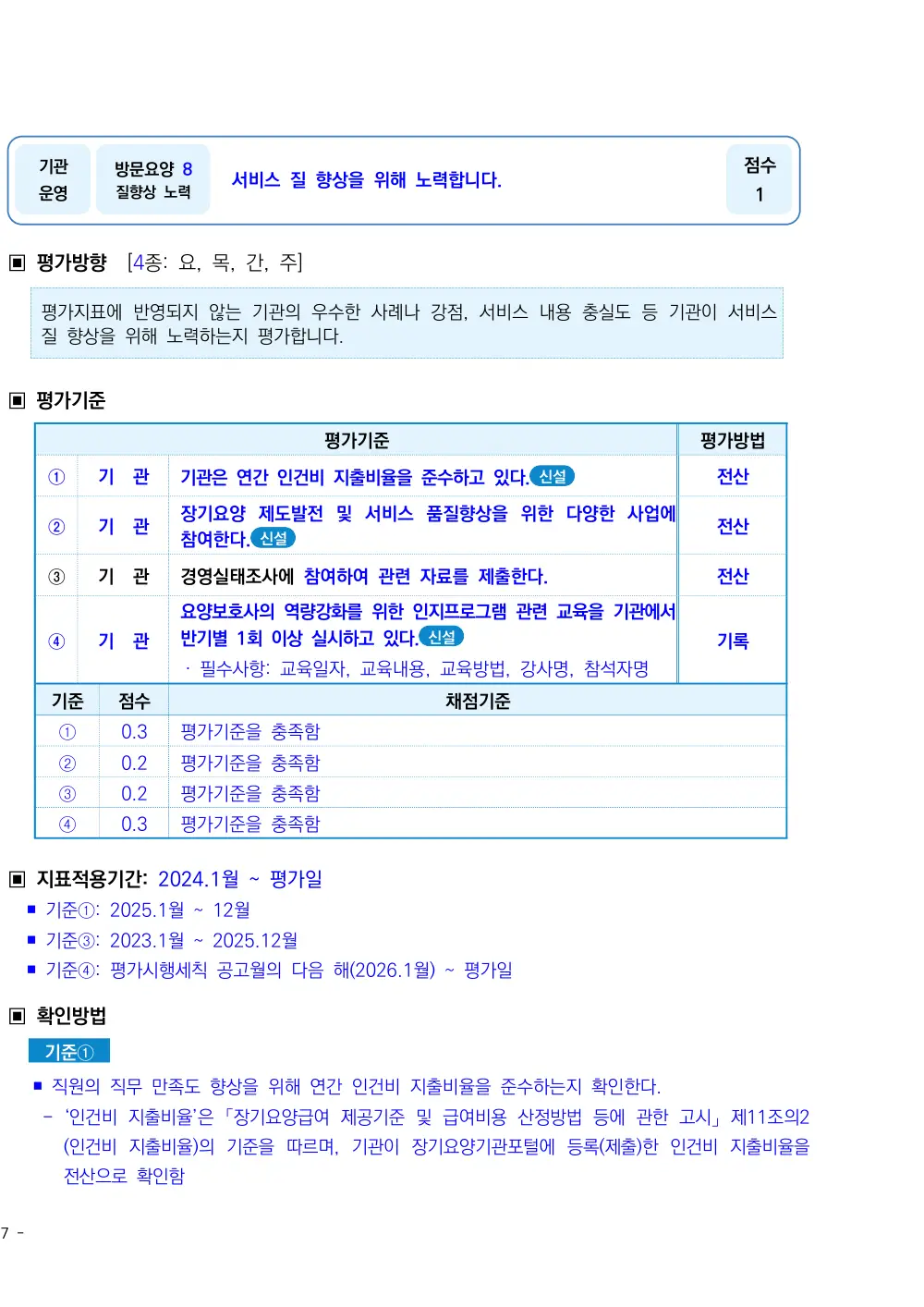 2026년 방문요양 평가매뉴얼 원본 쪽 1/2