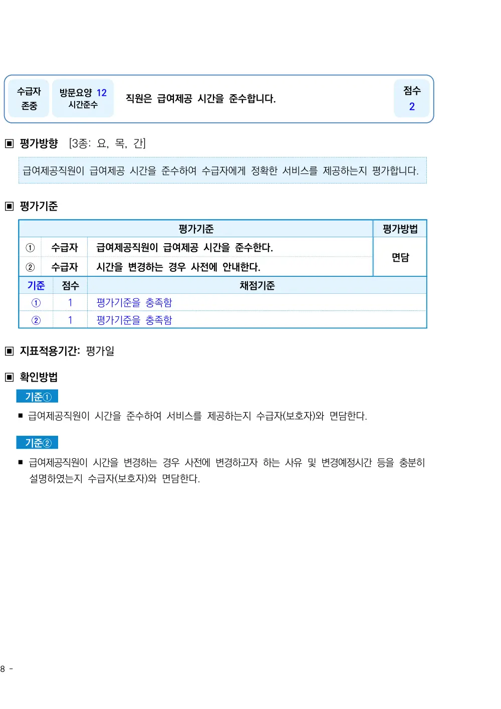 2026년 방문요양 평가매뉴얼 원본 쪽 1/1